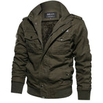 Winter Men Jacket Coats Fur Lined Warm Pilot Military Air Style - Yrvan-Shop