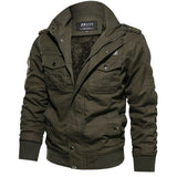 Winter Men Jacket Coats Fur Lined Warm Pilot Military Air Style - Yrvan-Shop