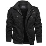 Winter Men Jacket Coats Fur Lined Warm Pilot Military Air Style - Yrvan-Shop