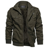 Winter Men Jacket Coats Fur Lined Warm Pilot Military Air Style - Yrvan-Shop