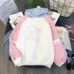 Women Plush Cute Bear Print Hoodie Long Sleeve - Yrvan-Shop