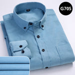 Autumn Corduroy Men's Shirts Loose Male Long Sleeve Solid Soft - Yrvan-Shop