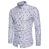 Star Print Men's Shirts Casual Slim Fit Long Sleeve - Yrvan-Shop