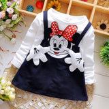 2018 New Summer Cotton Baby Girls Cartoon Long Sleeves Dress - Yrvan-Shop