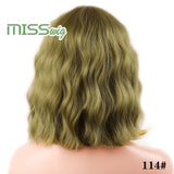 MISS WIG Short Water Wave Synthetic Hair 8Colors - Yrvan-Shop