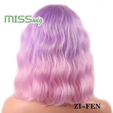 MISS WIG Short Water Wave Synthetic Hair 8Colors - Yrvan-Shop