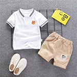 Bibicola summer baby boys clothing sets children boys tops+pants 2 pcs suits kids gentleman casual clothes boys tracksuits set - Yrvan-Shop