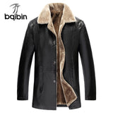 Winter Fur Leather Jacket Mens Plus Size 5XL Suede Leather Jackets Men Faux Fur Thick Warm Long Suede Jacket - Yrvan-Shop