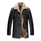 Winter Fur Leather Jacket Mens Plus Size 5XL Suede Leather Jackets Men Faux Fur Thick Warm Long Suede Jacket - Yrvan-Shop