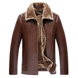 Winter Fur Leather Jacket Mens Plus Size 5XL Suede Leather Jackets Men Faux Fur Thick Warm Long Suede Jacket - Yrvan-Shop