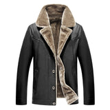 Winter Fur Leather Jacket Mens Plus Size 5XL Suede Leather Jackets Men Faux Fur Thick Warm Long Suede Jacket - Yrvan-Shop