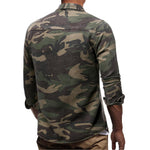 Camouflage Denim Shirt for Man Army green Long sleeved - Yrvan-Shop