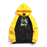 Men's Hooded Casual splice Print Hedging Fleece - Yrvan-Shop