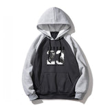 Men's Hooded Casual splice Print Hedging Fleece - Yrvan-Shop