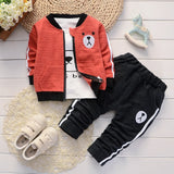 Baby boys clothing sets spring autumn kids fashion cotton caots+tops+pants 3pcs for boys children casual sports clothes outfits - Yrvan-Shop