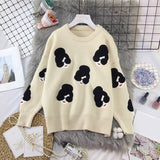 Winter Knitted O-Neck Print Women's Sweaters - Yrvan-Shop