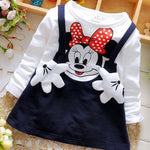 2018 New Summer Cotton Baby Girls Cartoon Long Sleeves Dress - Yrvan-Shop