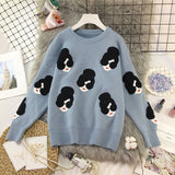 Winter Knitted O-Neck Print Women's Sweaters - Yrvan-Shop