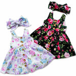 Toddler Infant Kids Baby Girls Summer Floral Dress - Yrvan-Shop