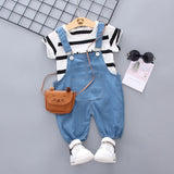 Baby Summer Dress Male 0-13 Years Old Baby Clothes Young Boy Westernized Belt Pants Children Handsome Two-piece Clothing - Yrvan-Shop
