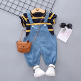Baby Summer Dress Male 0-13 Years Old Baby Clothes Young Boy Westernized Belt Pants Children Handsome Two-piece Clothing - Yrvan-Shop