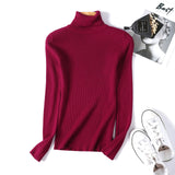 Women Knitted Turtleneck Sweater VEST Soft polo-neck Jumper - Yrvan-Shop