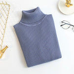 Women Knitted Turtleneck Sweater VEST Soft polo-neck Jumper - Yrvan-Shop