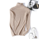 Women Knitted Turtleneck Sweater VEST Soft polo-neck Jumper - Yrvan-Shop