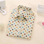 Polka Dot Blouse Long Sleeve Shirt For Women - Yrvan-Shop