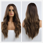 TINY LANA  Long Synthetic Wigs Ombre Brown Blonde - Yrvan-Shop