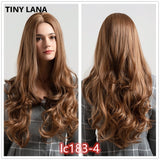 TINY LANA  Long Synthetic Wigs Ombre Brown Blonde - Yrvan-Shop