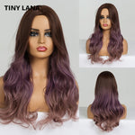 TINY LANA  Long Synthetic Wigs Ombre Brown Blonde - Yrvan-Shop