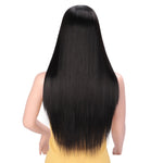 wig Long Straight Synthetic Wig Mixed Brown and Blonde - Yrvan-Shop