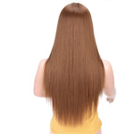 wig Long Straight Synthetic Wig Mixed Brown and Blonde - Yrvan-Shop