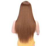 wig Long Straight Synthetic Wig Mixed Brown and Blonde - Yrvan-Shop