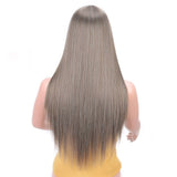 wig Long Straight Synthetic Wig Mixed Brown and Blonde - Yrvan-Shop