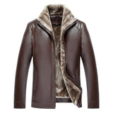 2019 New Fashion Autumn Male Leather Jacket Black Brown Mens Stand Collar Coats Leather Biker Jackets Motorcycle Leather Jacket - Yrvan-Shop