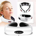 Electric Pulse Back and Neck Massager Far Infrared Heating Pain Relief Tool Health Care Relaxation - Yrvan-Shop