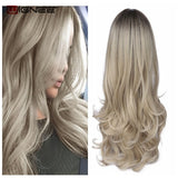 Tone Ombre Brown Ash Blonde Temperature Synthetic Wigs - Yrvan-Shop