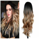 Tone Ombre Brown Ash Blonde Temperature Synthetic Wigs - Yrvan-Shop