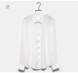 Women's Shirt Classic Chiffon Blouse Plus Size Loose - Yrvan-Shop