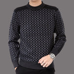 Autumn Casual Men's Sweater Wool Splice Slim - Yrvan-Shop