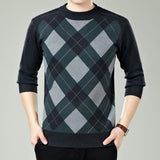 Autumn Casual Men's Sweater Wool Splice Slim - Yrvan-Shop