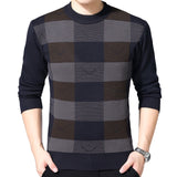 Autumn Casual Men's Sweater Wool Splice Slim - Yrvan-Shop