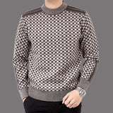 Autumn Casual Men's Sweater Wool Splice Slim - Yrvan-Shop