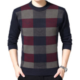 Autumn Casual Men's Sweater Wool Splice Slim - Yrvan-Shop