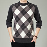 Autumn Casual Men's Sweater Wool Splice Slim - Yrvan-Shop