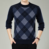 Autumn Casual Men's Sweater Wool Splice Slim - Yrvan-Shop