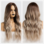 TINY LANA  Long Synthetic Wigs Ombre Brown Blonde - Yrvan-Shop