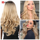 Tone Ombre Brown Ash Blonde Temperature Synthetic Wigs - Yrvan-Shop